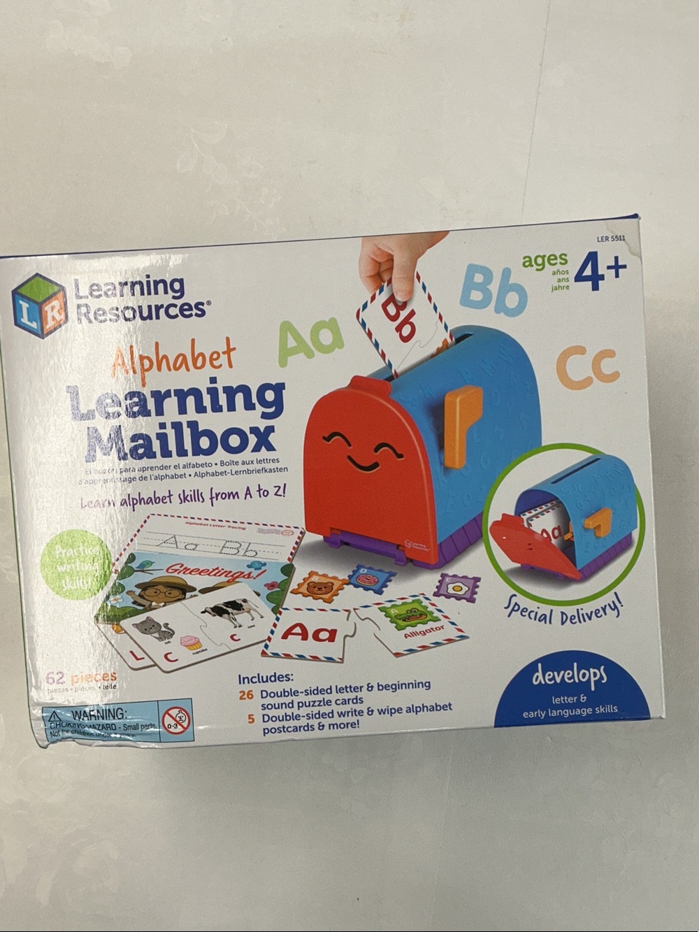 Learning Resources Alphabet Mailbox Toy — Blue & Red